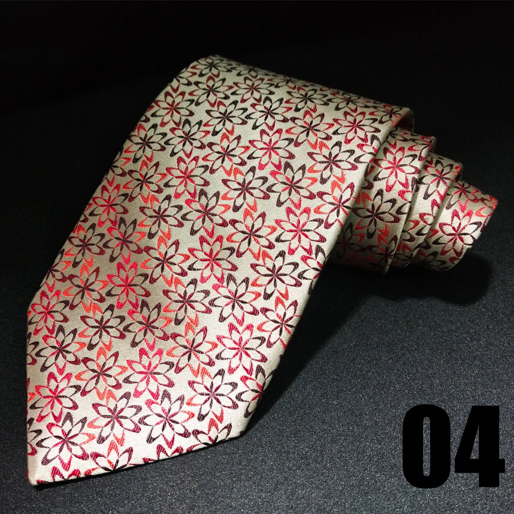 Men's Silk Jacquard Necktie – 10cm Wide Business & Wedding Tie