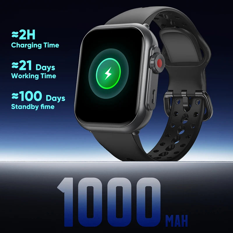 BOXUXING 1.85" AMOLED Smartwatch | 1000mAh, IP68, Bluetooth Calling & GPS