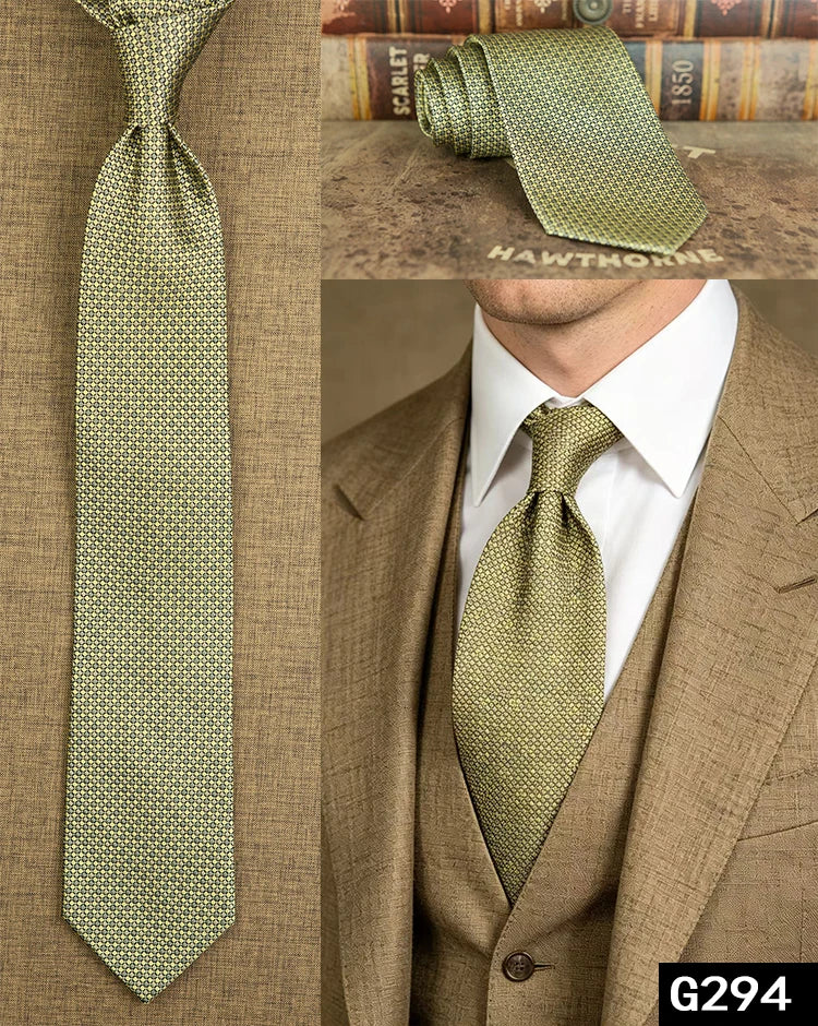 100% Silk Men's Necktie – Multi-Pattern Collection