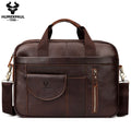 Genuine Leather Briefcase for Men — Large Capacity Laptop & Business Shoulder Bag