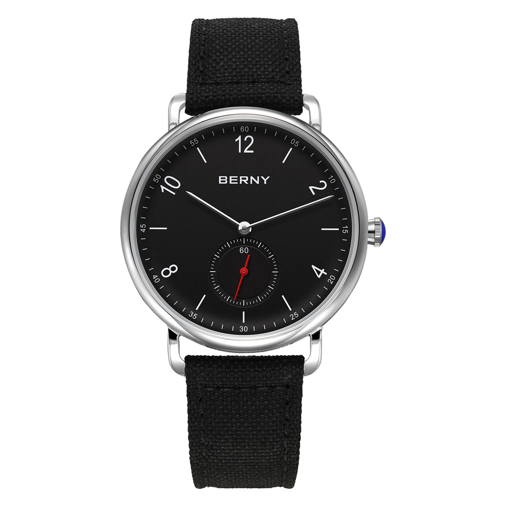 BERNY 2929CS Smart Casual Quartz Watch | Miyota 1L45 | 5ATM | Quick-Release Canvas Strap