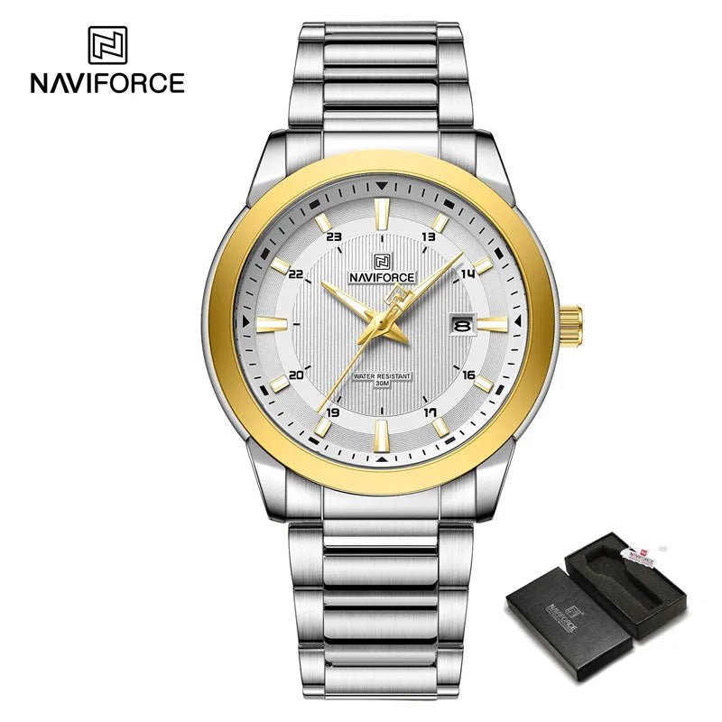 NAVIFORCE NF8029 Fashion Sport Watch | Stainless Steel | Luminous | Date Display