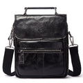Genuine Leather Business Shoulder Bag for Men — Vintage Crossbody Messenger with Adjustable Strap