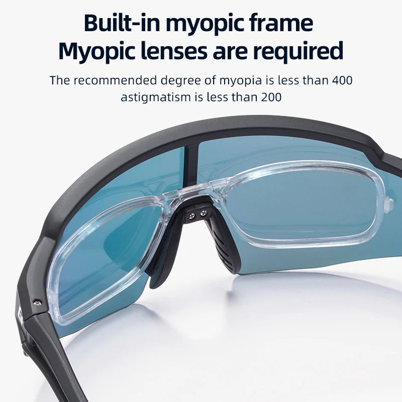 ROCKBROS Bicycle Glasses with Myopia Frame Polarized Len Bike Eyewear Goggles UV400 Outdoor Sports MTB Road Cycling Sunglasses