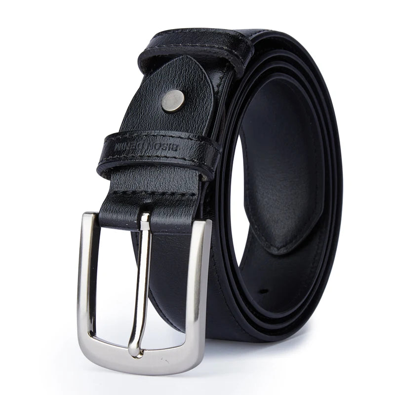 BISON DENIM Leather Pin Buckle Belt