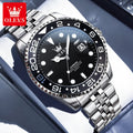 OLEVS 5657 Original Men's Watches Luxury Top Brand Diving Series Stainless Steel Waterproof Luminous Calendar Men's Wristwatches