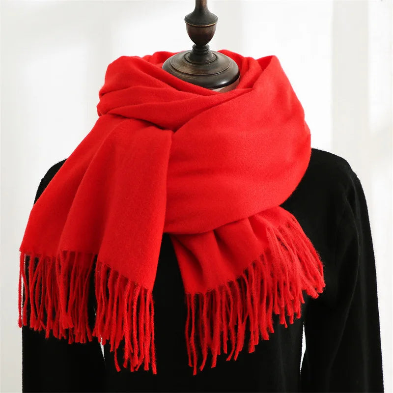 Men's Soft Winter Scarf | Warm Tassel Wrap & Shawl