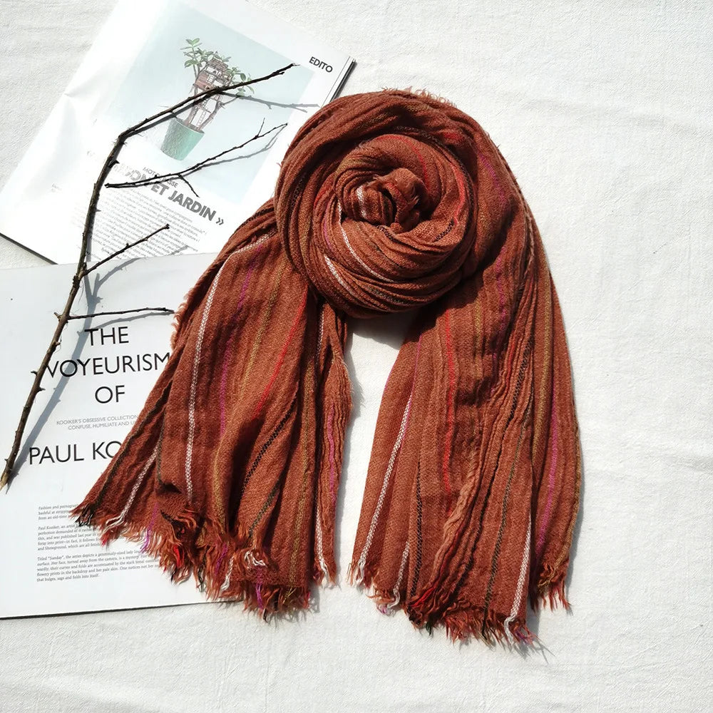 Men's Striped Winter Scarf