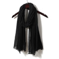 Unisex Cotton Linen Solid Scarf