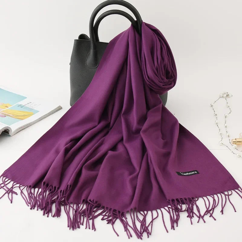 Men's Cashmere Scarf – Oversized Solid Colour Wrap