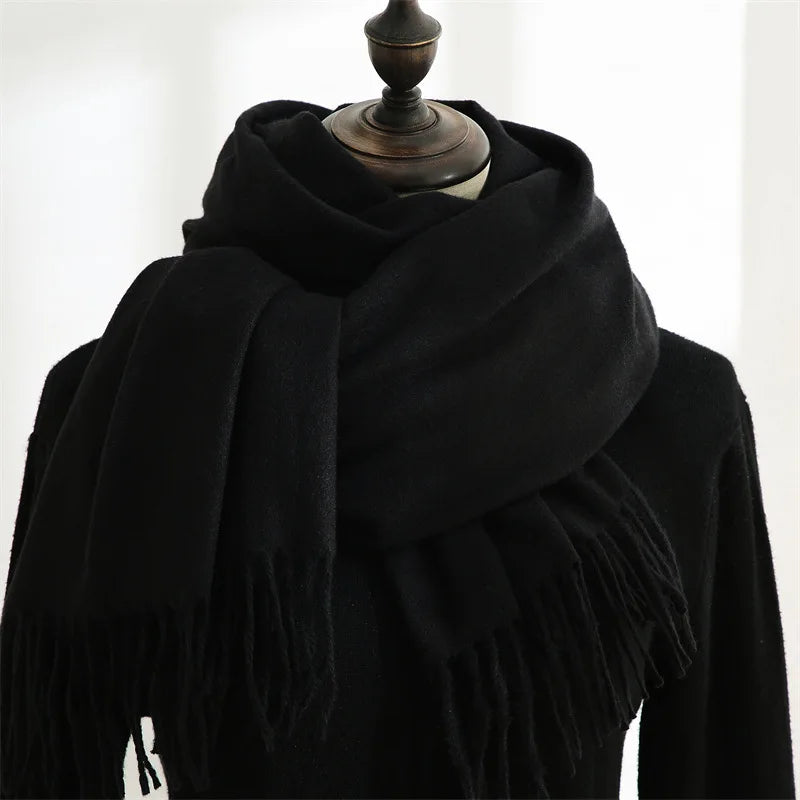 Men's Soft Winter Scarf | Warm Tassel Wrap & Shawl