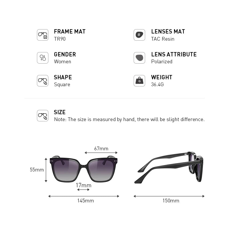 Merry's Women's Square Polarised Sunglasses — Fashion Frame