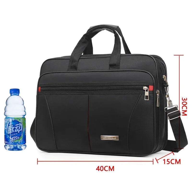 Large Capacity Business Briefcase — Multi-Pocket, Shoulder & Hand Carry