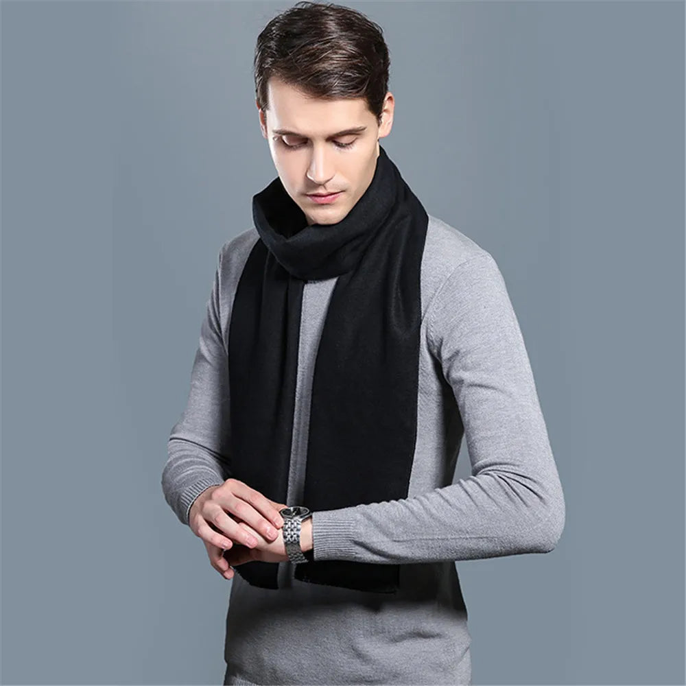 Men's Cashmere Blend Solid Scarf