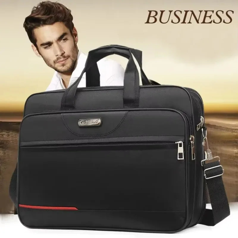 Oxford Cloth Laptop Bags Men Large Capacity Briefcase Business Travel Shoulder Pouch