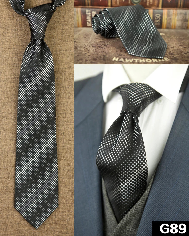 100% Silk Men's Necktie – Multi-Pattern Collection