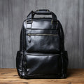 Men's Crazy Horse Leather Backpack – Retro Top-Layer Cowhide, 17" Laptop, Large Capacity