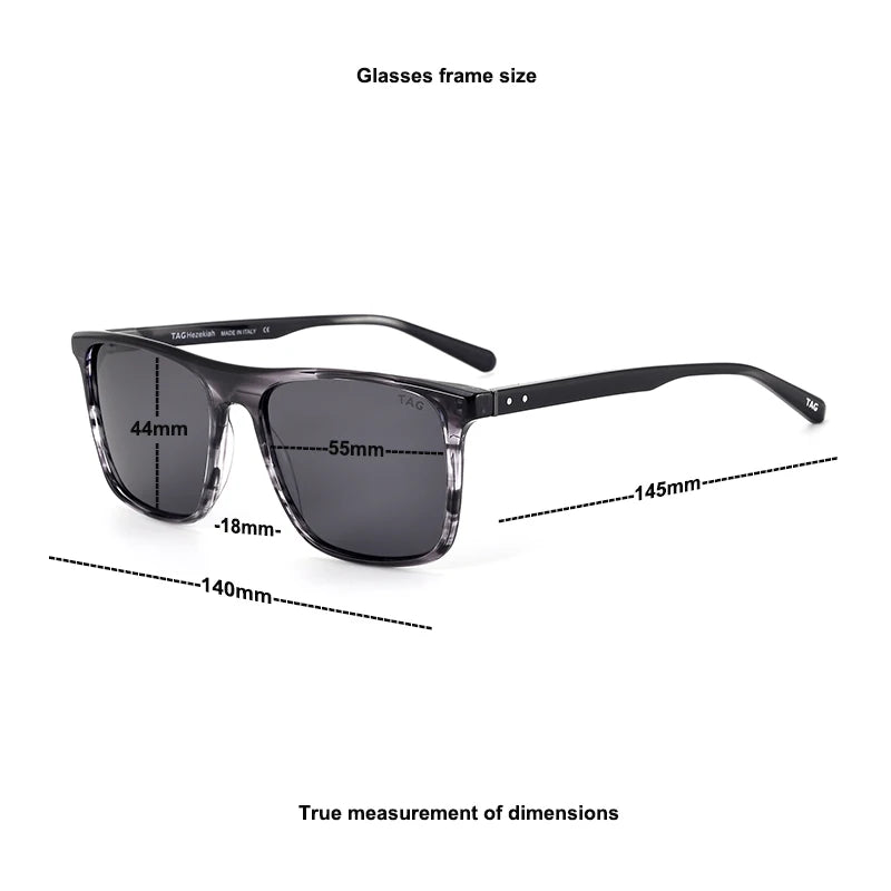 TAG Hezekiah 8708 Polarized Photochromic Square Sunglasses