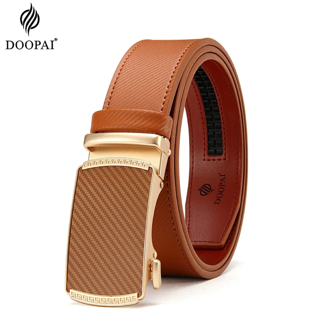 Unisex Leather Automatic Buckle Belt – 11 Colours, 3 Sizes