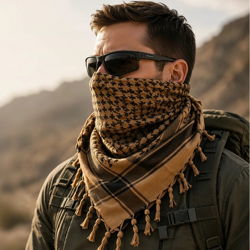 Military Arab Scarf – Lightweight Windproof Wrap for Hiking & Outdoor | Unisex