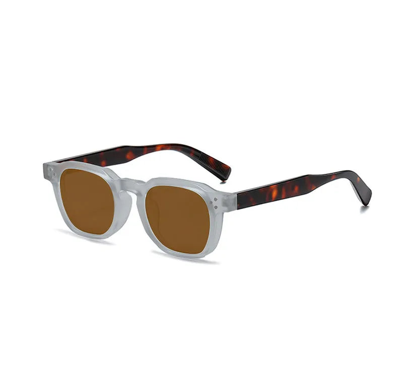 SO&EI New Square Sunglasses Women Retro Rivets Men Trending Sun Glasses UV400