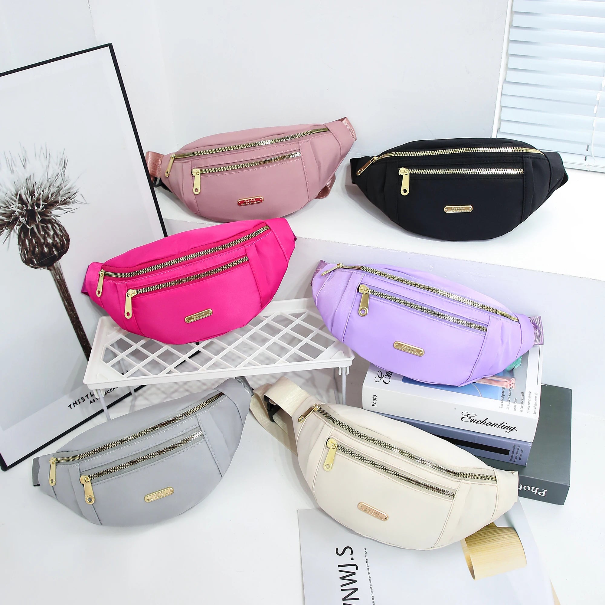 Lightweight Nylon Fanny Pack – Unisex Belt Bag for Running, Hiking & Travel