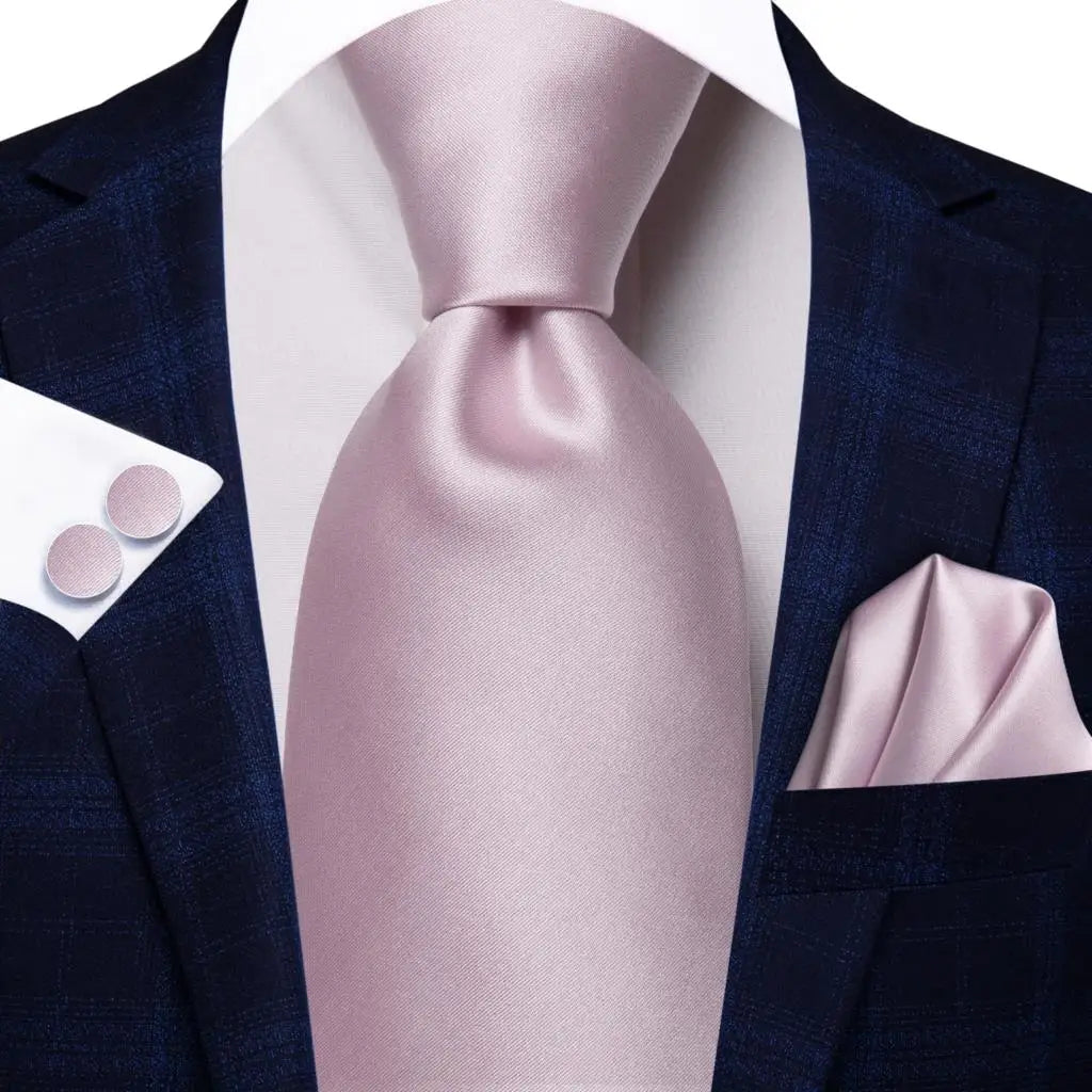 Hi-Tie Men's Necktie, Pocket Square & Cufflinks Set — Formal & Wedding