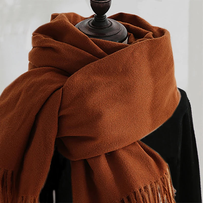 Men's Soft Winter Scarf | Warm Tassel Wrap & Shawl