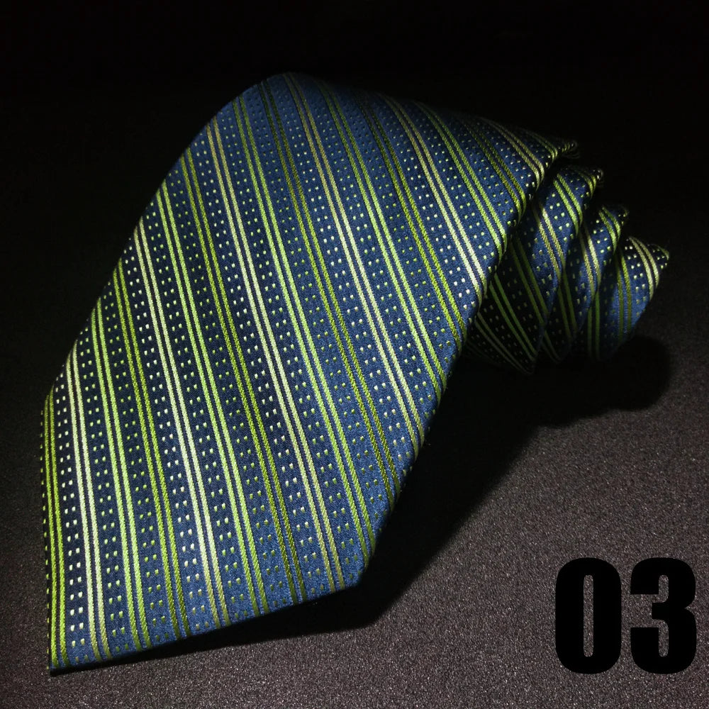 Men's Silk Jacquard Necktie – 10cm Wide Business & Wedding Tie