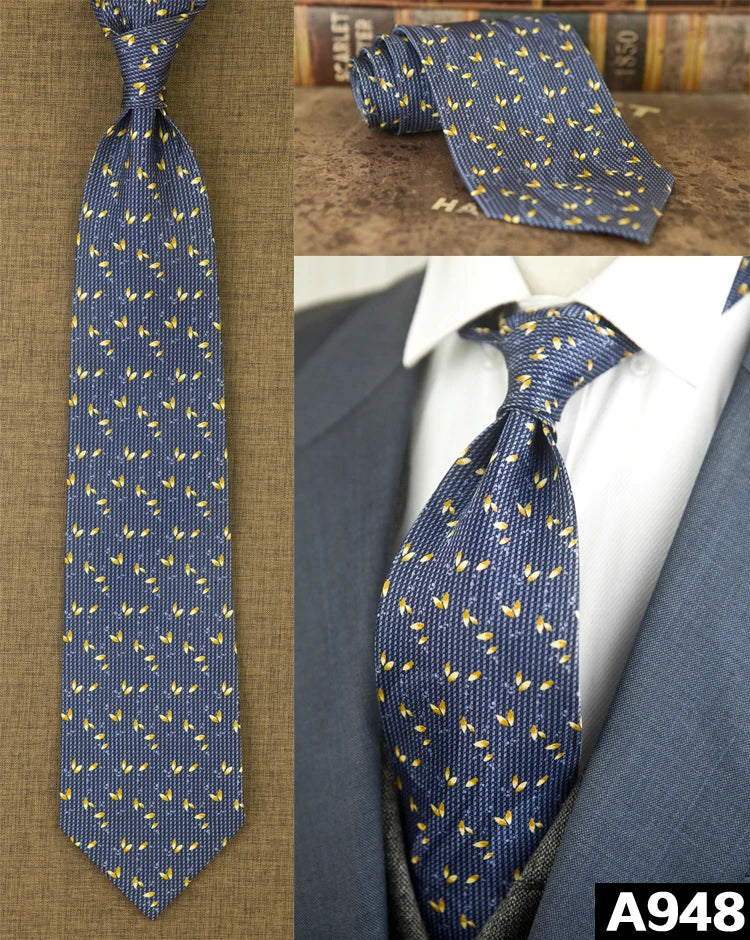 100% Silk Men's Printed Necktie – Vintage & Novelty Collection