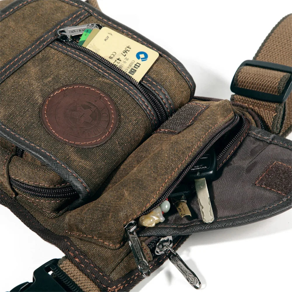 Men's Drop Leg Bag – Tactical Fanny Pack & Motorcycle Rider Waist Pack