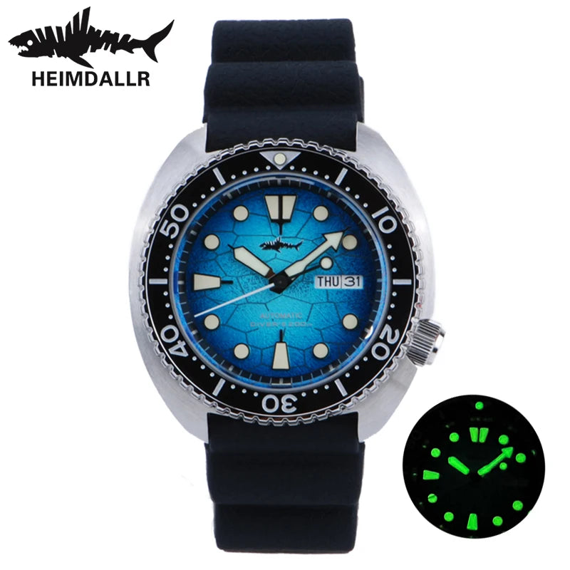 HEIMDALLR Turtle King Automatic Dive Watch – NH36, Sapphire Crystal, 200m Water Resistant