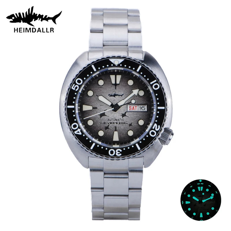 HEIMDALLR Turtle King Automatic Dive Watch – NH36, Sapphire Crystal, 200m Water Resistant