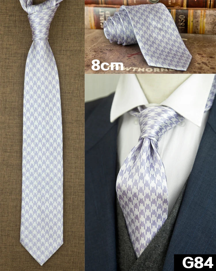 100% Silk Men's Necktie – Multi-Pattern Collection