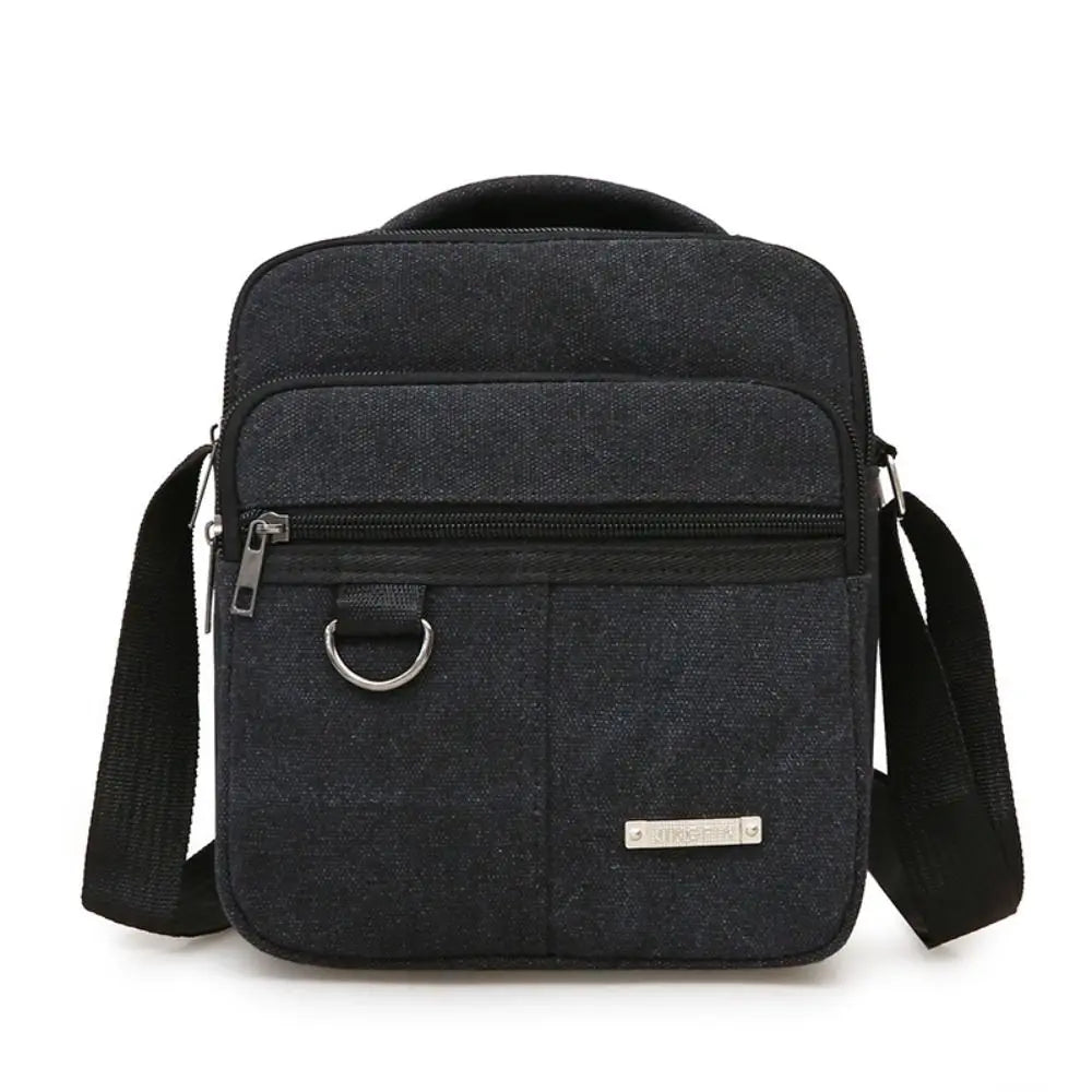Men's Canvas Bucket Crossbody & Sling Bag – Compact Messenger & Shoulder Bag