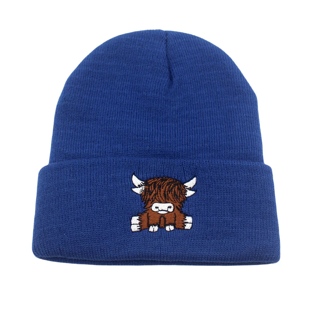 Embroidered Knit Beanie – Warm Pullover Cap | Men's & Women's