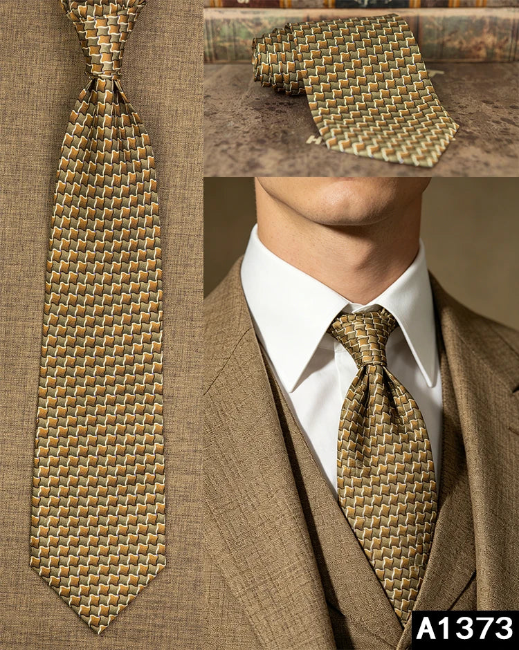100% Silk Men's Printed Necktie – Vintage & Novelty Collection