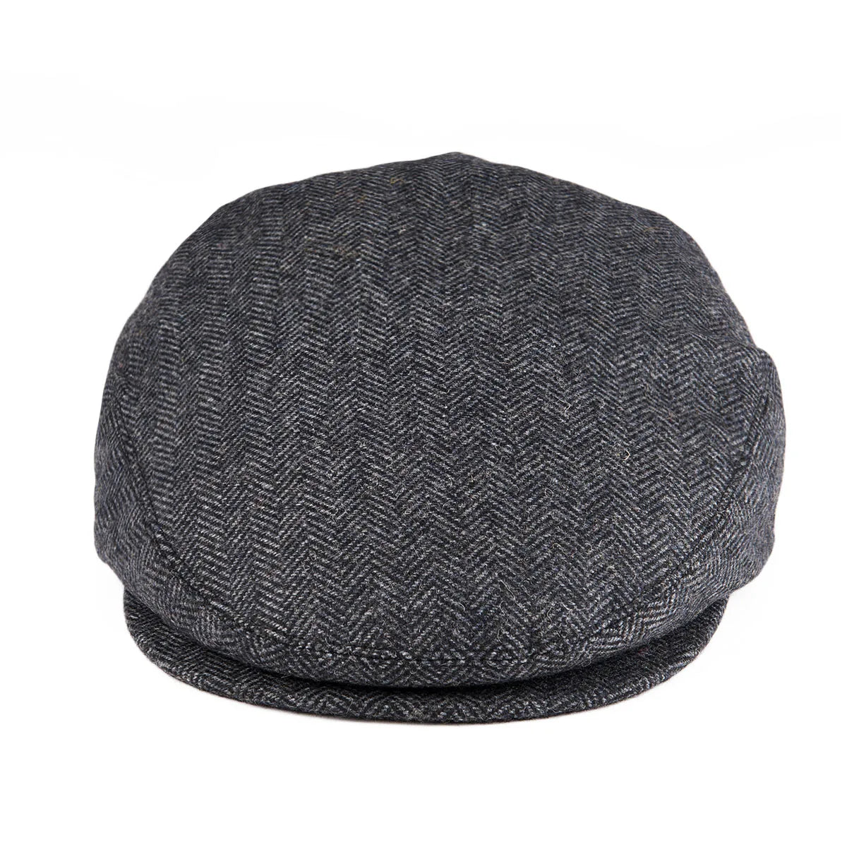 VOBOOM Wool Tweed Herringbone Flat Cap – Newsboy & Ivy Hat for Men & Women