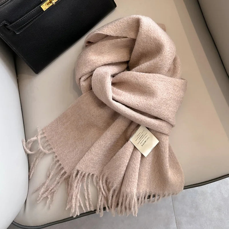 Unisex Wool Narrow Scarf