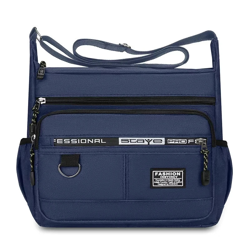 Men's Polyester Crossbody Messenger Bag – Compact Sling Pack for Work & Outdoors