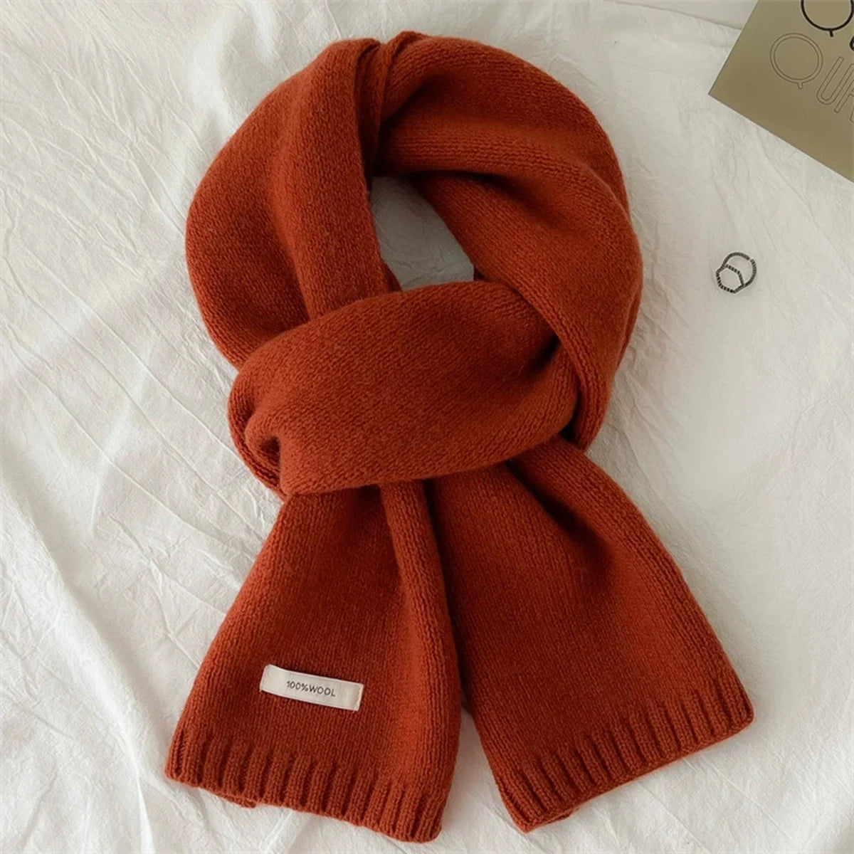 Wool Knit Long Scarf