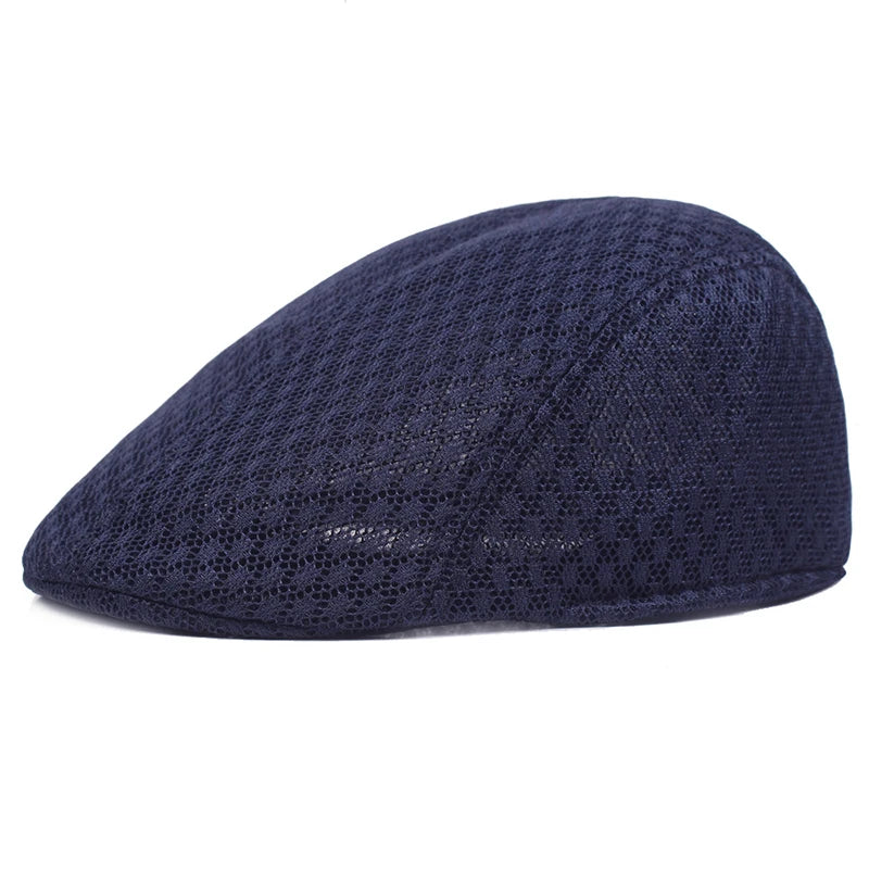 Men's Breathable Flat Cap – Lightweight Beret Style