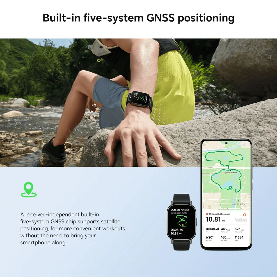 Global Version Xiaomi Redmi Watch 5 Lite 1.96'' AMOLED Screen Bluetooth GNSS 150+ Sport Modes Blood Oxygen 18 Days Battery Life