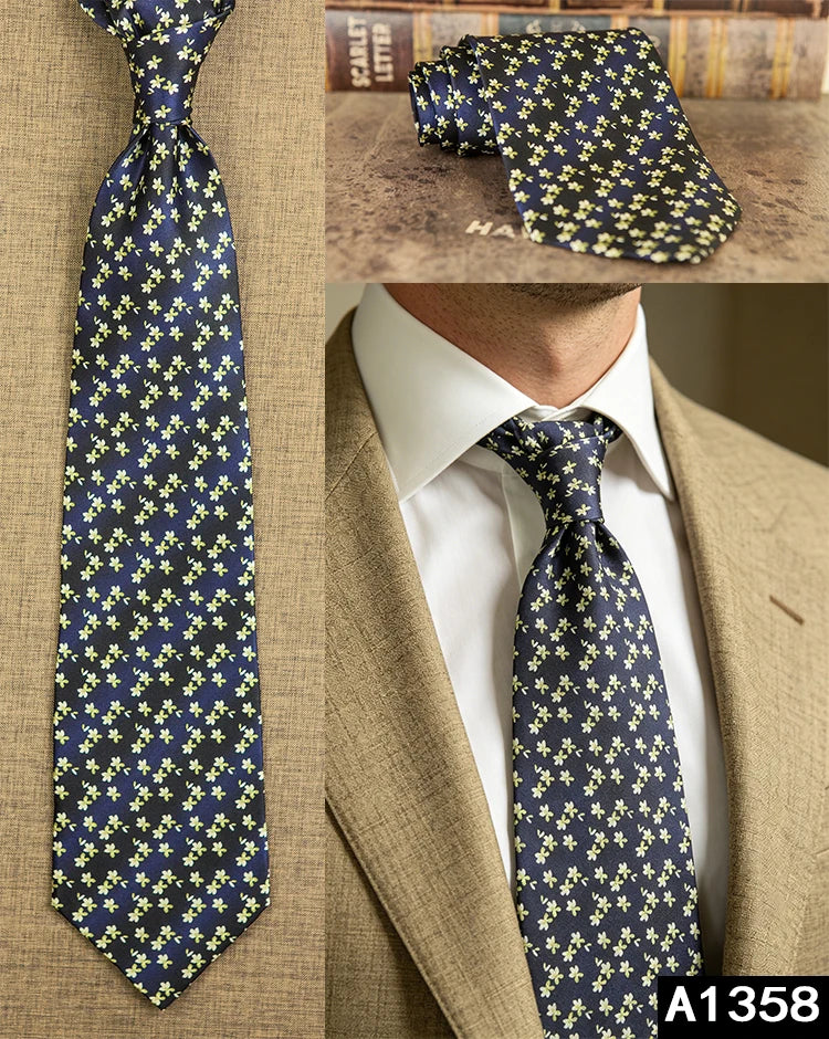 100% Silk Men's Printed Necktie – Vintage & Novelty Collection