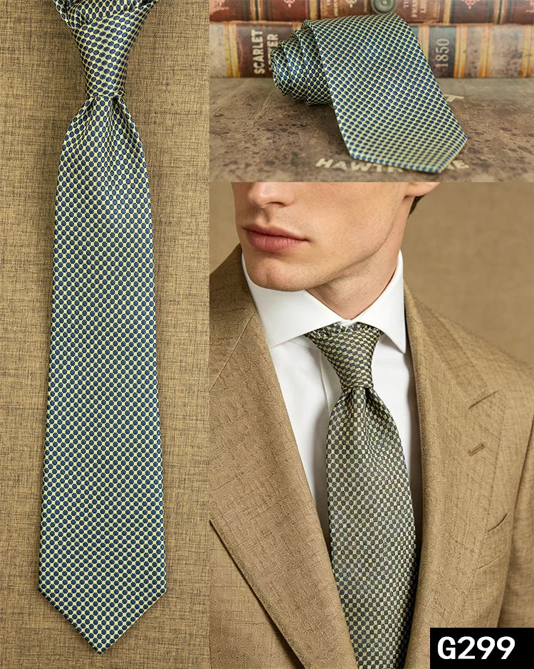 100% Silk Men's Necktie – Multi-Pattern Collection