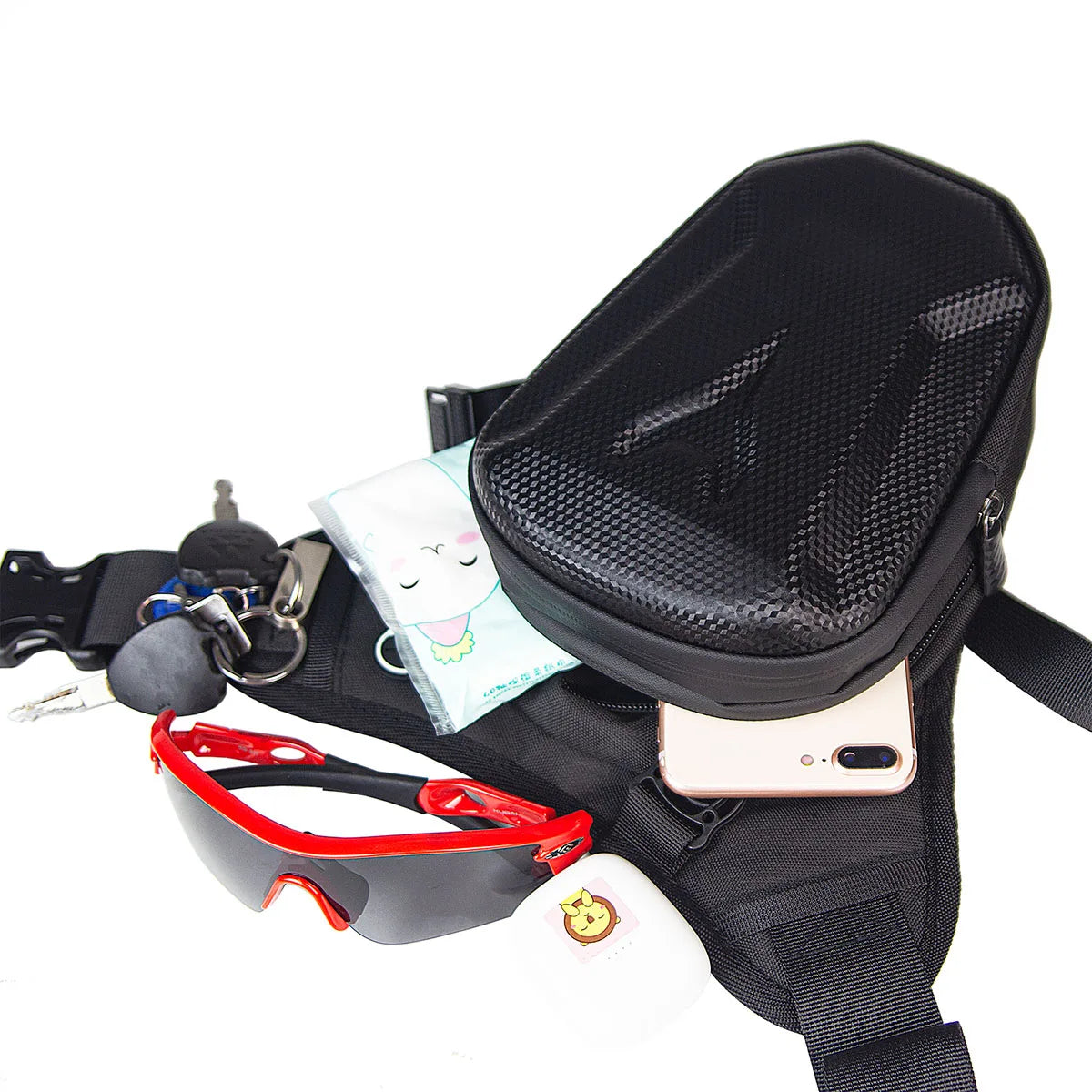 EVA Hard Shell Motorcycle Leg & Waist Bag – Waterproof Rider Crossbody Pack