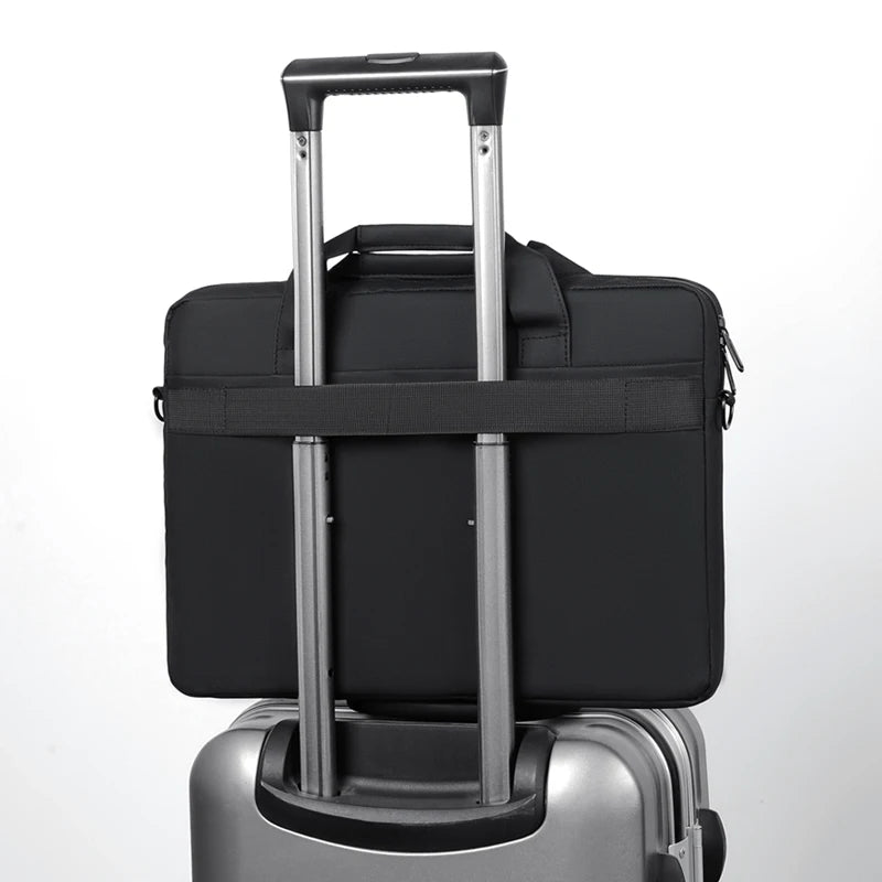 Men's Minimalist Briefcase | 14" Laptop Bag, Shoulder & Messenger Carry
