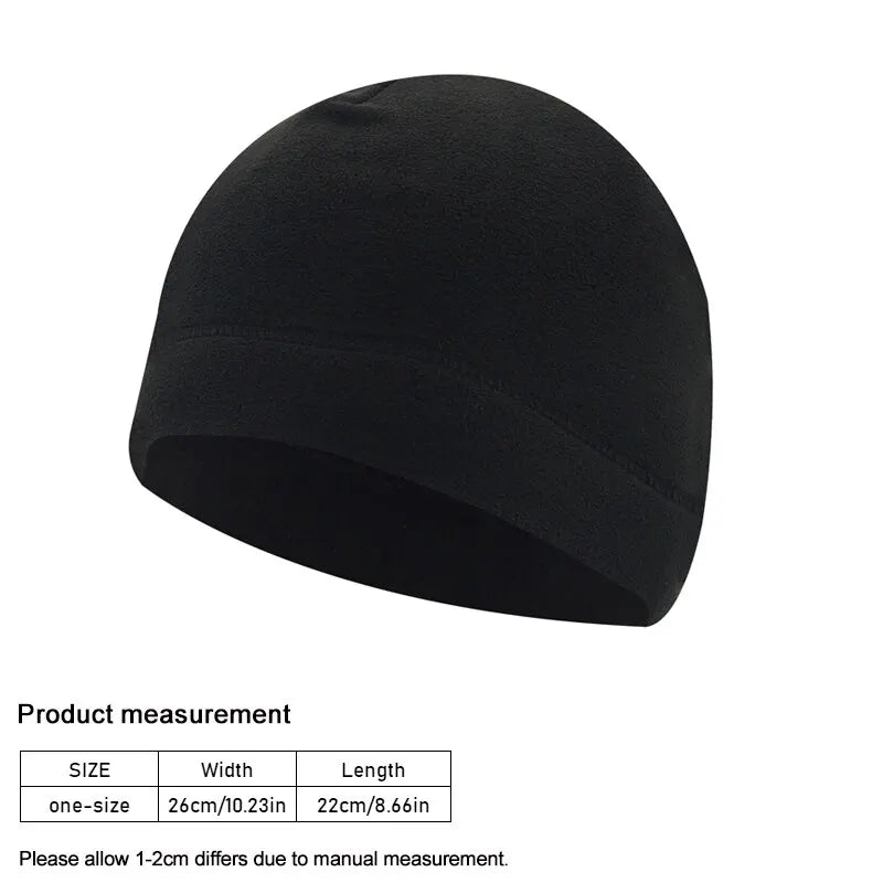Polar Fleece Skull Cap – Windproof Winter Beanie for Skiing & Cycling | Unisex