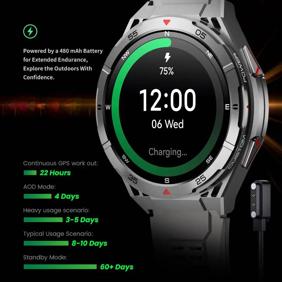 2026 For Xiaomi X2B Ultra Outdoor Sports Smart Watch Men 1.43" AMOLED GPS Compass Heart Rate 30M Waterproof BT Call Smartwatch