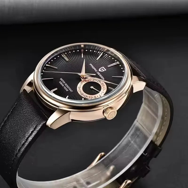 Pagani Design PD-1654 Men's Quartz Watch | Leather Strap | Japanese Movement